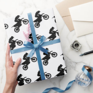 Papier d'emballage Motocross, Emballage Cadeau Mot