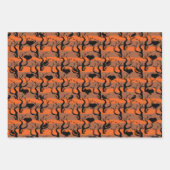 Papier d'emballage noir violet et orange Set de 3 (Devant 2)