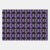 Papier d'emballage noir violet et orange Set de 3 (Devant)