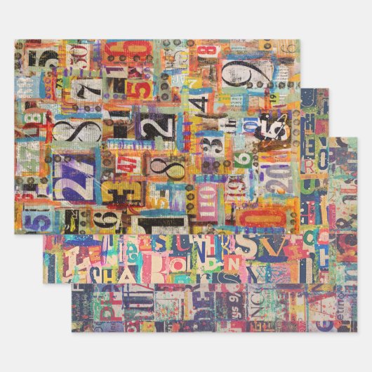 Papier d'emballage ou collage et papier de découpa (Lot)