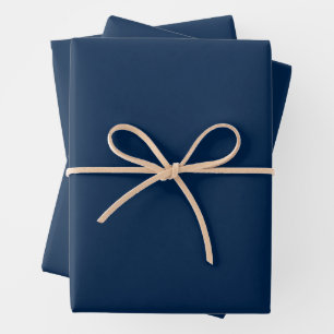 Papier d'emballage Oxford Blue – Set de 3 feuilles