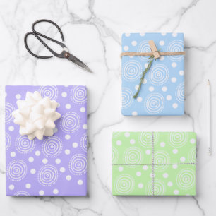 Papier d'emballage Pastel avec Cercles