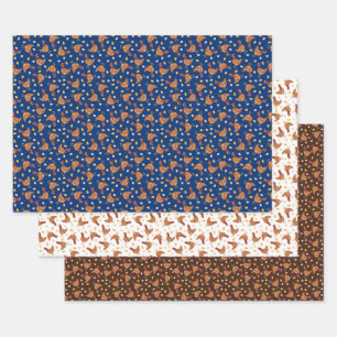 Papier d'emballage Poules et Œufs
