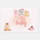 Papier d'emballage pour bébé fille (Devant 3)