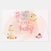 Papier d'emballage pour bébé fille (Devant)