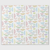 Papier d'emballage pour cadeau d'anniversaire du 2 (Plat)