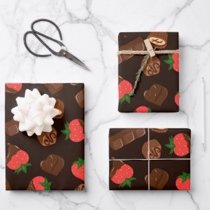 Papier d'emballage pour chocolats, emballage cadea