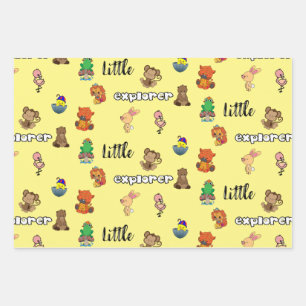 Papier d'emballage pour drap plat Little Explorer