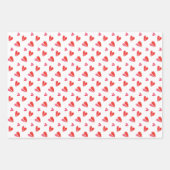 PAPIER D'EMBALLAGE POUR DRAP PLAT MINI COEURS (Devant)