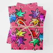 Papier d'emballage pour les enfants de feuilles d' (En situation)