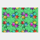 Papier d'emballage pour les enfants de feuilles d' (Devant 3)