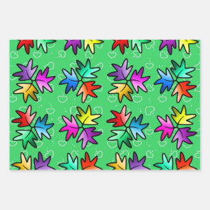 Papier d'emballage pour les enfants de feuilles d'