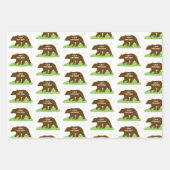 Papier d'emballage pour ours de Papa amusant (Devant)