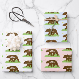 Papier d'emballage pour ours de Papa amusant