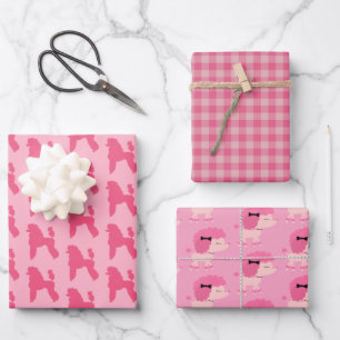Papier d'emballage rose Paquet Caniche
