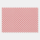 Papier d'emballage rouge, or et argent. (Devant)