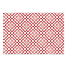 Papier d'emballage rouge, or et argent.