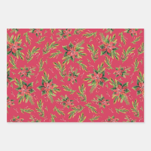 Papier d'emballage rouge vert chrictmac (Devant)