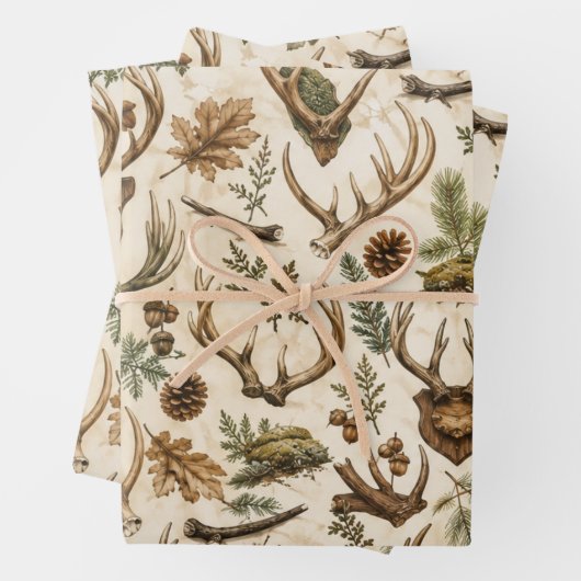 Papier d'emballage Rustique Cerf pour Lui (En situation)