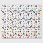 Papier d'emballage spatial, papier cadeau d'astron (Plat)