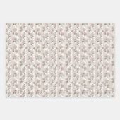 Papier d'emballage taupe et mariage blanc élégant (Devant 2)