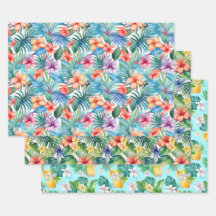 Papier d'emballage Tropical Summer