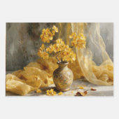 Papier d'emballage Vase Fleur Dorée (Devant 3)