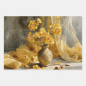 Papier d'emballage Vase Fleur Dorée (Devant 2)