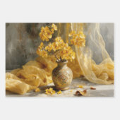 Papier d'emballage Vase Fleur Dorée (Devant)