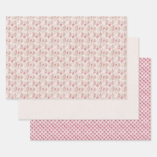 Papier d'emballage vintage Coquette Roses