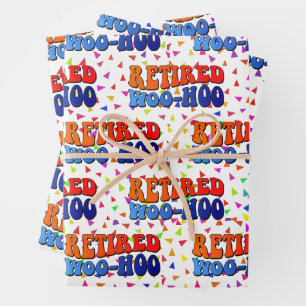 Papier d'emballage vintage funky Woo Hoo pour retr