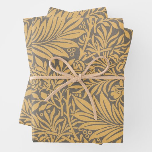 Papier d'emballage William Morris luckspur adapté (En situation)