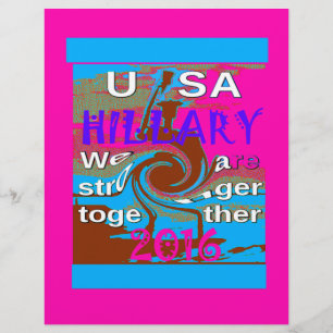 Papier Démocrates Hillary Pour le président des États-Uni