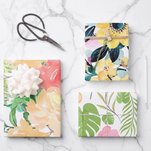 Papier d'enlèvement de fleurs | Design floral dyna (Recto)