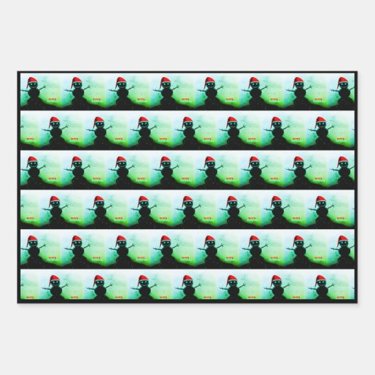 Papier d'enneigement 3pc Snowman (Devant)