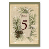 papier, dennenappels, kerst, bruiloft. kaart (Achterkant)