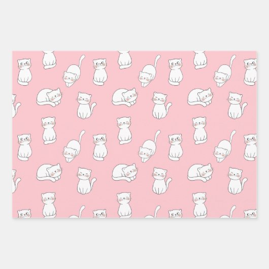 Papier d'enrobage à deux chats (Devant 2)