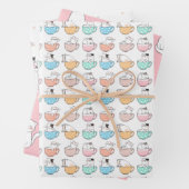 Papier d'enrobage à deux chats (En situation)