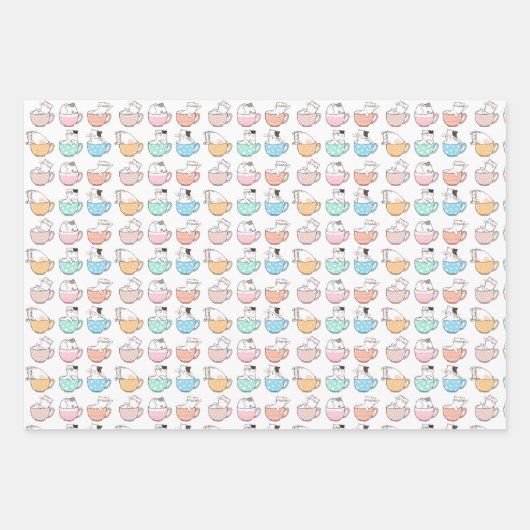 Papier d'enrobage à deux chats (Devant)