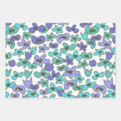 Papier d'enrobage à feuilles plates de petites fle (Devant)