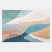 Papier d'enrobage Abstrait à feuilles plates de 3 (Devant 3)