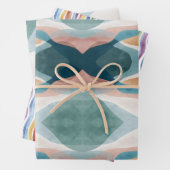 Papier d'enrobage Abstrait à feuilles plates de 3 (En situation)