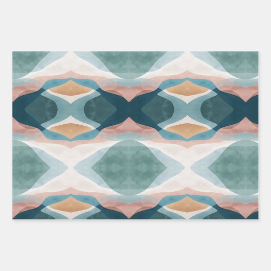 Papier d'enrobage Abstrait à feuilles plates de 3 (Devant)