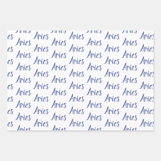Papier d'enrobage ⭐ Aries | Jeu de 3 (Devant 3)