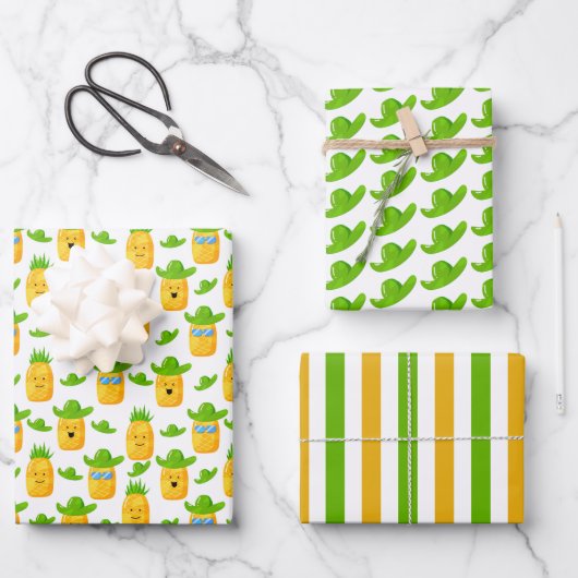 Papier d'enrobage d'ananas Tropical de 3 (Recto)