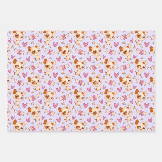 Papier d'enrobage de Chiens de Chiens de Cute Ense (Devant)