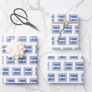  Papier d'enrobage de logo d'entreprise 3x feuille