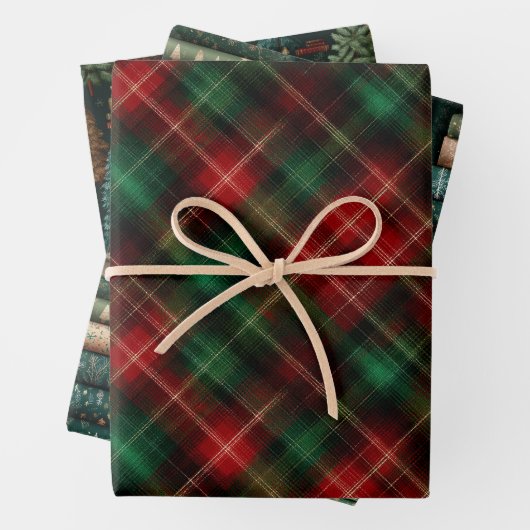 Papier d'enrobage de mélange de Noël (En situation)