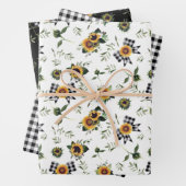 Papier d'enrobage pour trio de Buffalo Check Bow & (En situation)