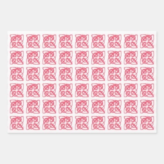Papier d'enrobage rose CELTIC KNOT (Devant 2)